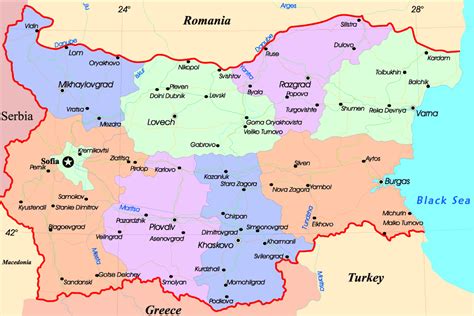 Bulgaria Major cities .